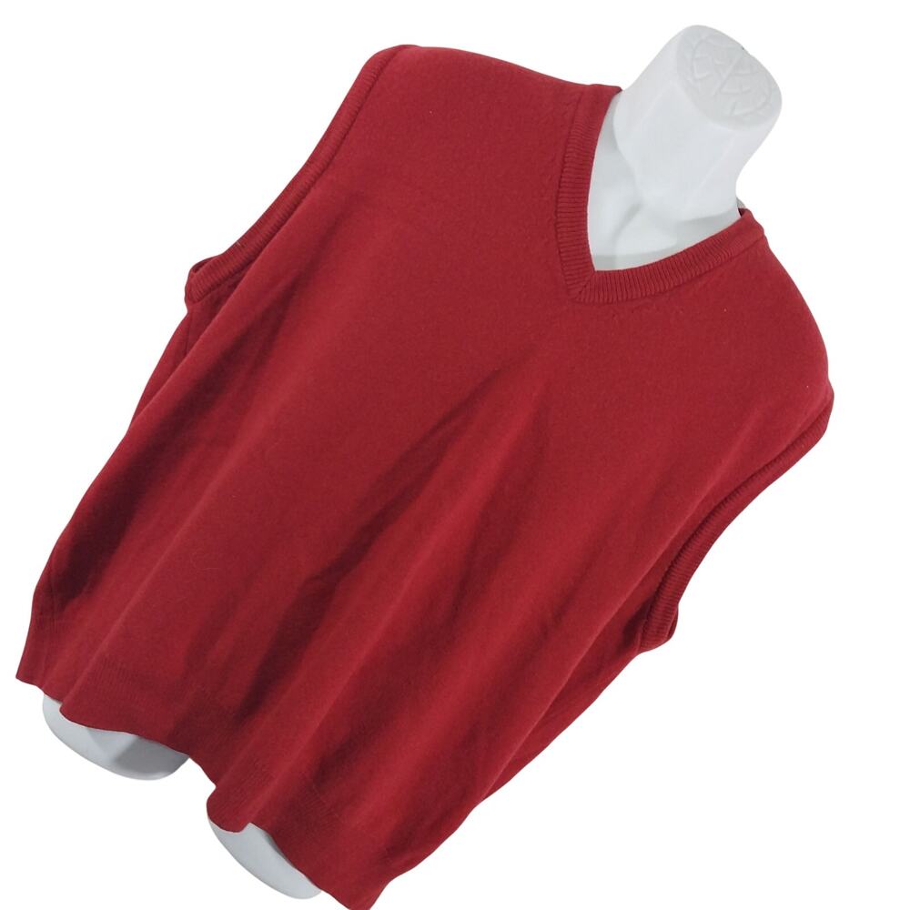 MACKINNON OF SCOTLAND! 100% FINE NEW WOOL RED DELICIOUS SWEATER VEST! SZ XXL
